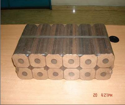 PE-packed briquette